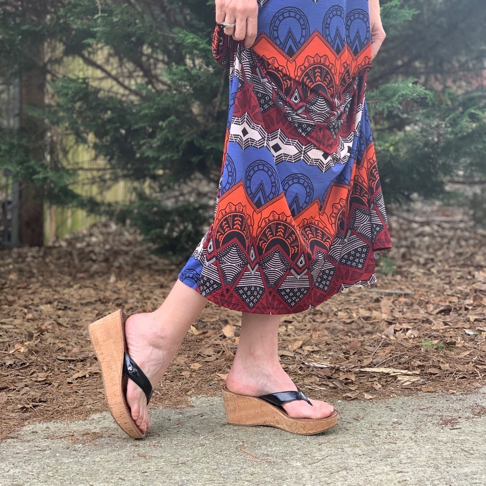 🛍 Sam Edelman Wedge Black Sandals.🖤